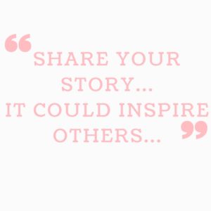 Meme about sharing your story by Tegan Marshall formerly Tegan Mathews