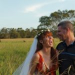 The wandering wedding dress diary with tegan marshall becoming engaged photo with tegan mathews laughing in happiness