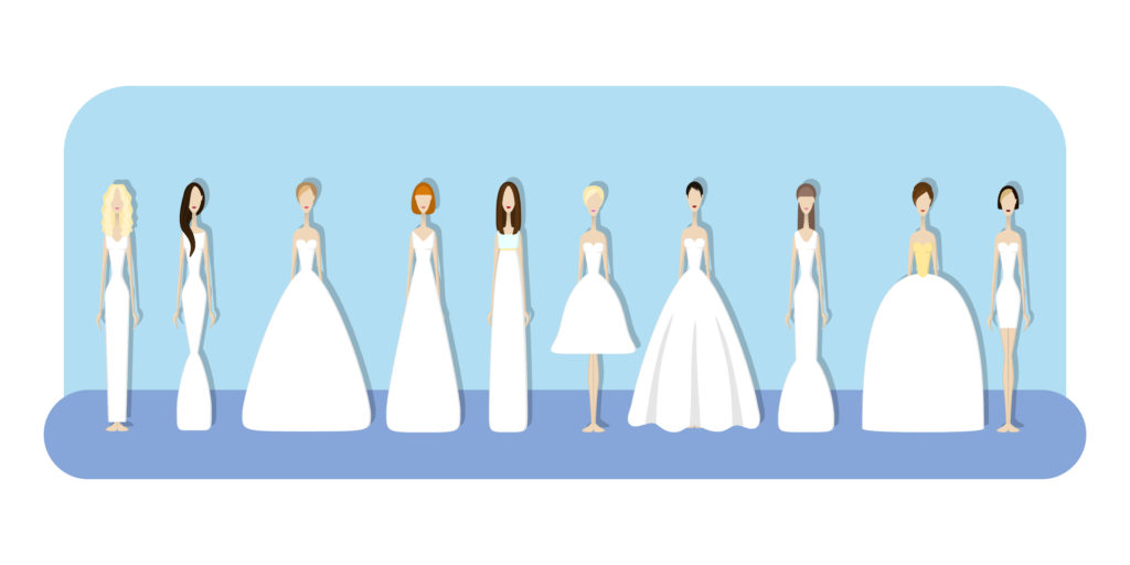different wedding dress styles by Tegan Marshall