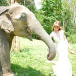 Tegan Marshall And An Elephant At The Chai Lai Orchid Elephant Sanctuary Thailand