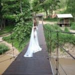 Tegan Marshall At Elephant Sanctuary Thailand In Wandering Wedding Dress