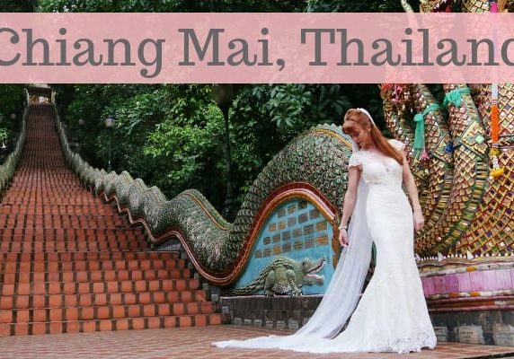 Tegan Marshall Wandering Wedding Dress Chiang Mai Thailand Main Image At Temple